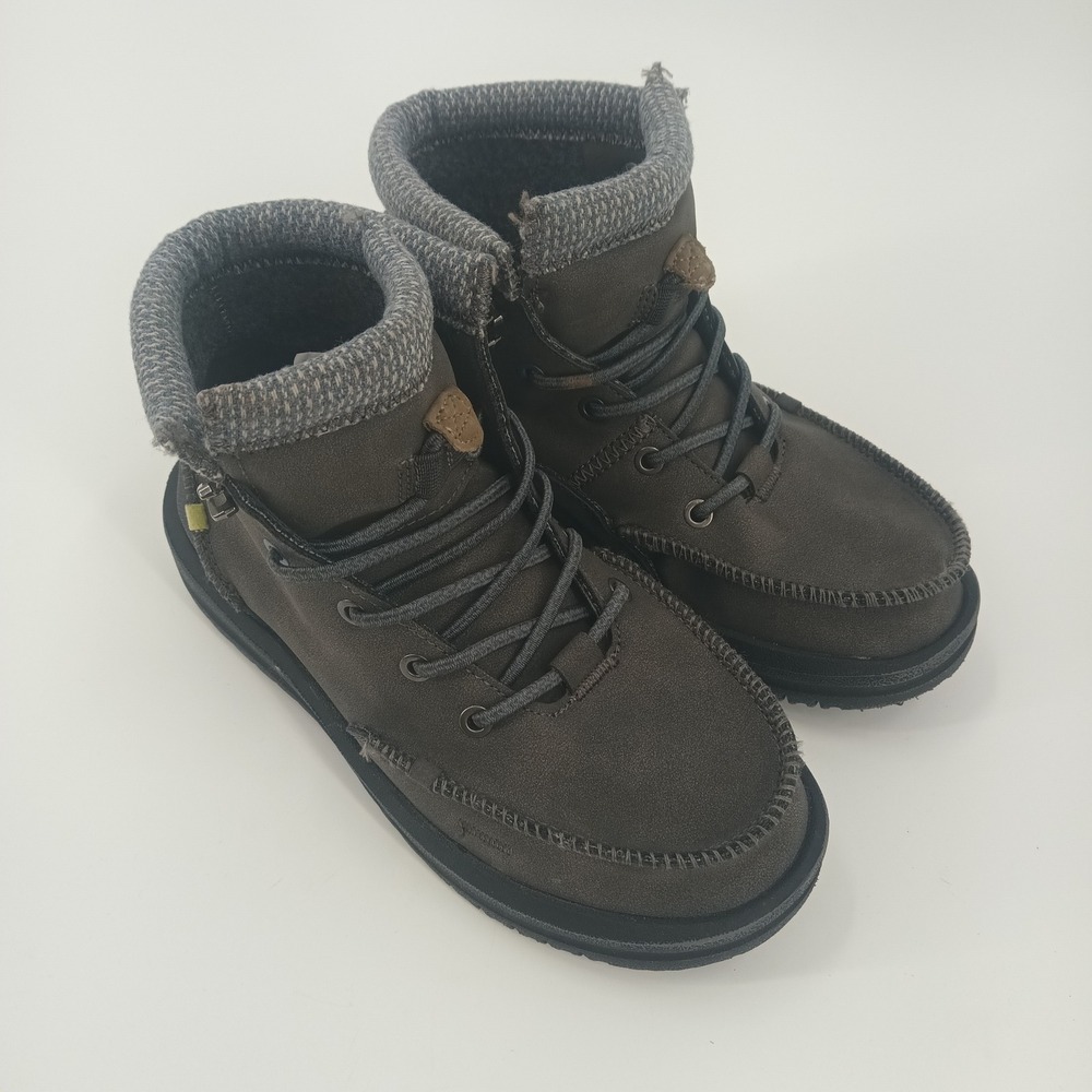 Hey Dude Bradley Youth Granite Gray Water Resistant Boots Size 3 130313045